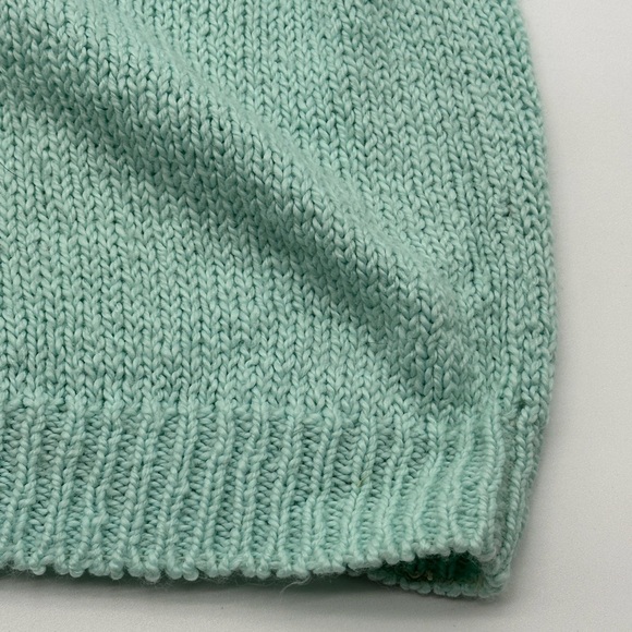 Adam French Mint Green Knit Polo Collar Sweater Top Women's Size Large Acrylic - Picture 3 of 12